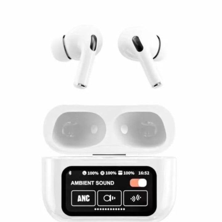 A9 Pro Wireless Earbuds – ANC/ENC Smart Touch Display Earbuds